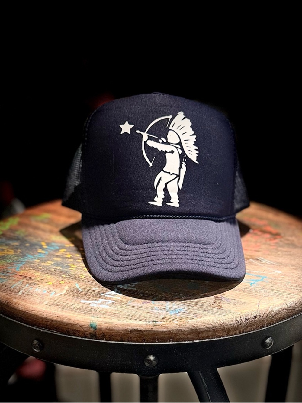 Navy blue Trucker Hat with White Archer Logo - Men Accessories